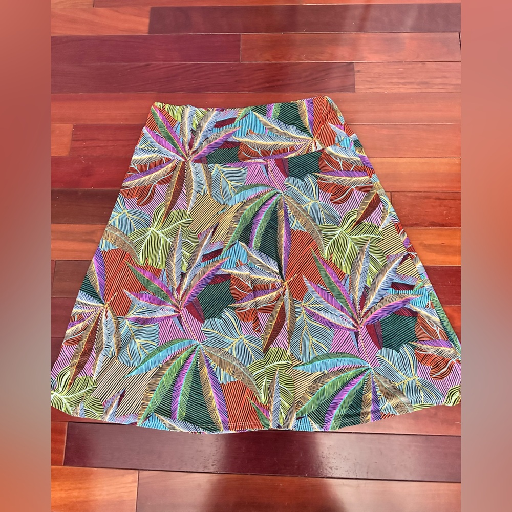 Ashley Blue Palm Skater Skirt